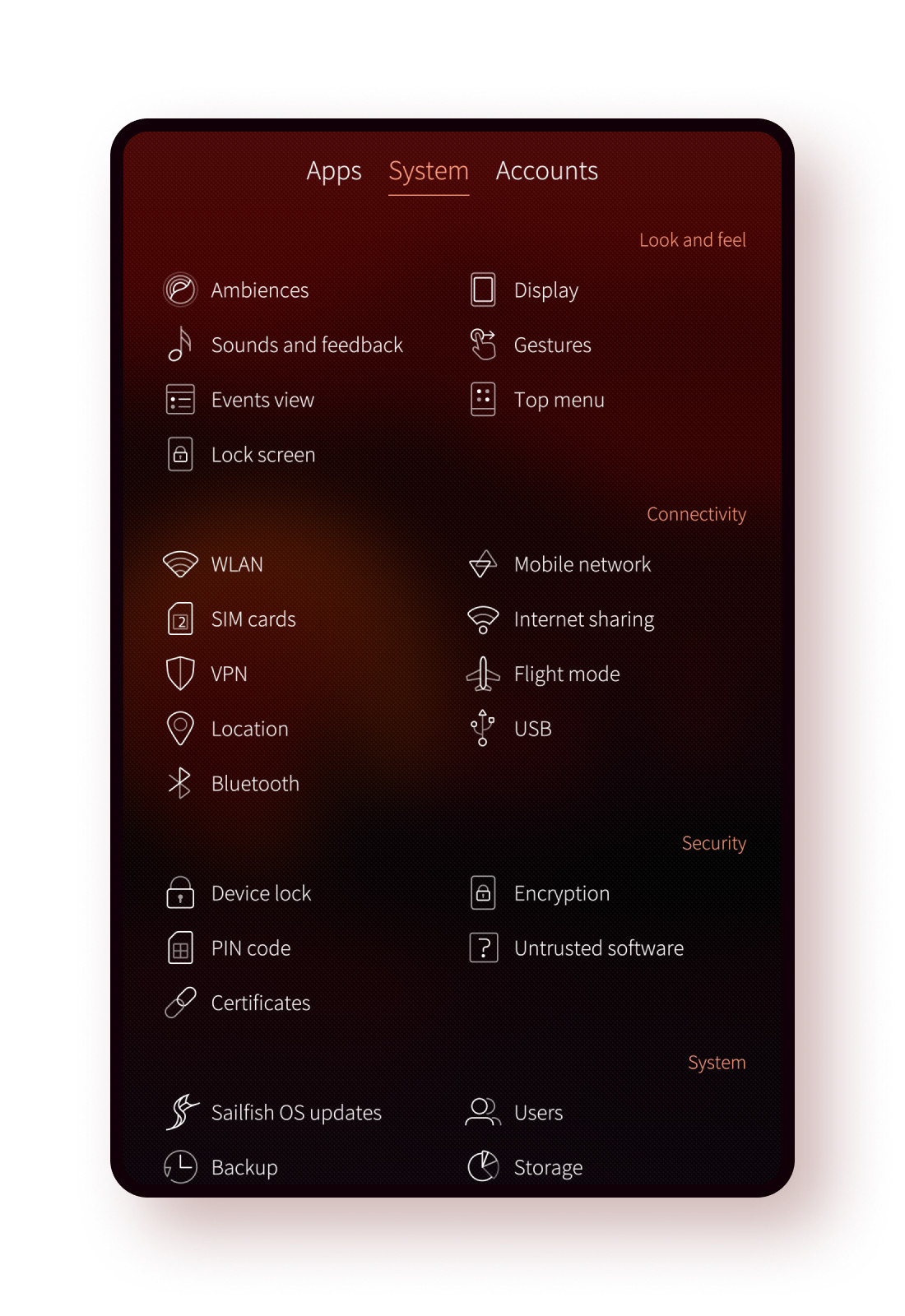 Tablet Settings